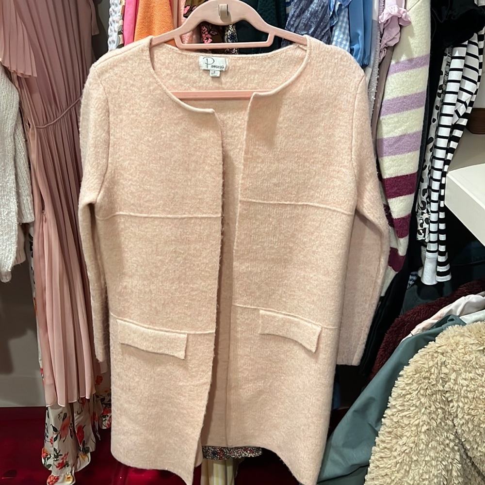 PInk cardigan